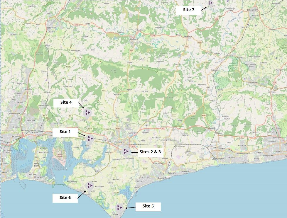 Multiple Garage Sites with Potential located in six locations in West Sussex.  Sites for sale as a whole or individually